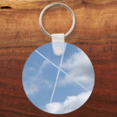 Twee Vliegtuigen sporen maken Saltire over Schotla Sleutelhanger (Voorkant)