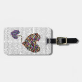 Twee vlinderharten bagagelabel (Voorkant horizontaal)