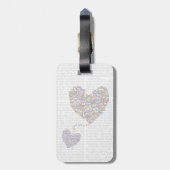 Twee vlinderharten bagagelabel (Achterkant verticaal)