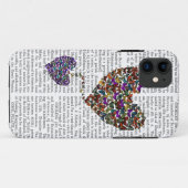 Twee vlinderharten Case-Mate iPhone case (Achterkant (horizontaal))