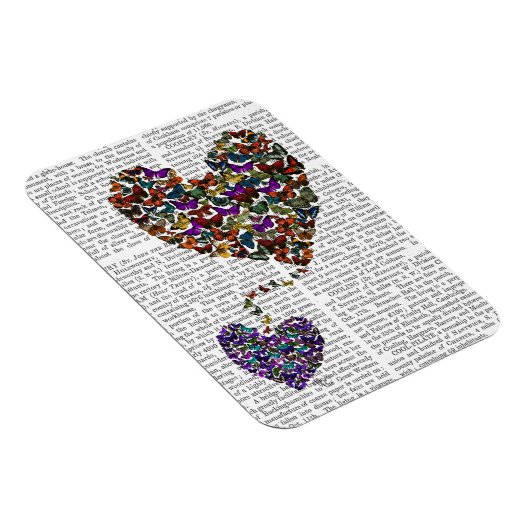 Twee vlinderharten magneet (Rechterzijde)