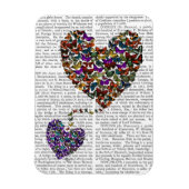 Twee vlinderharten magneet (Verticaal)