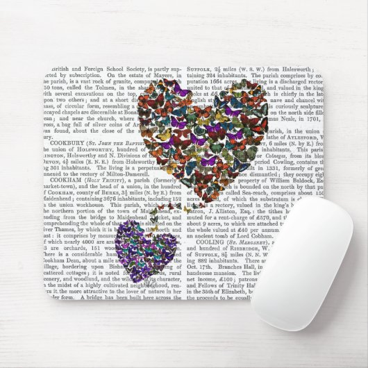 Twee vlinderharten muismat (Met muis)