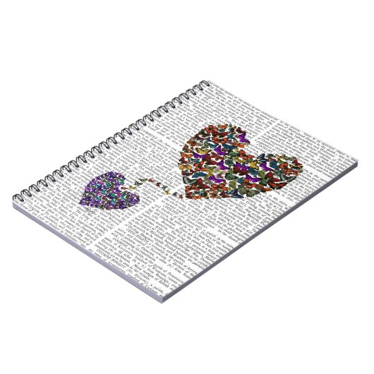 Twee vlinderharten notitieboek (Linkerzijde)