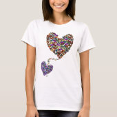 Twee vlinderharten t-shirt (Voorkant)