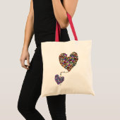 Twee vlinderharten tote bag (Voorkant (product))