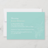 Twee vlinders grafische bruids douche uitnodiging (Achterkant)