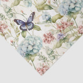 Twee vlinders op bloemenpatroon Decoupage Tissuepapier (Detail)