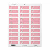 Twee vlinders roze bruiloft slim antwoord labels (Full Sheet)