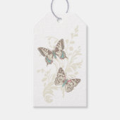 Twee vlinders tekenen grafisch cadeau voor bruilof cadeaulabel (Voorkant)