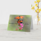 Twee Vlinders van de Monarch Kaart (Gele Bloem)