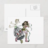 Twee  vogels briefkaart (Voorkant / Achterkant)