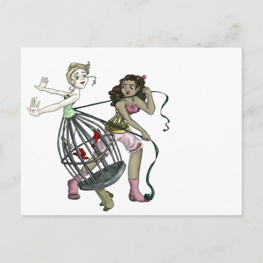 Twee  vogels briefkaart (Voorkant)