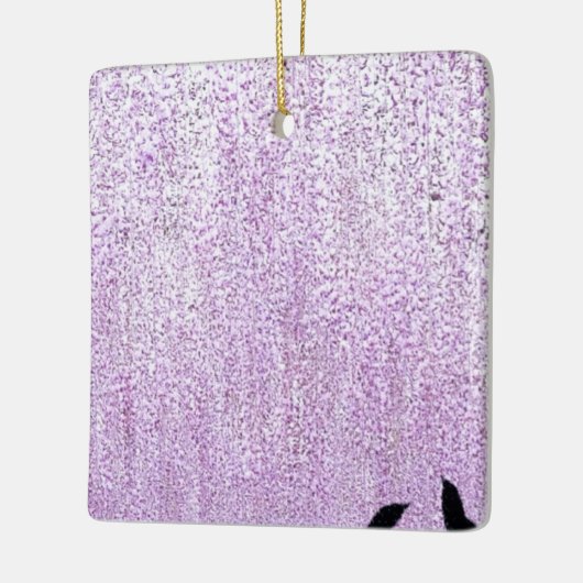 Twee vogels dromen keramisch ornament (Links)