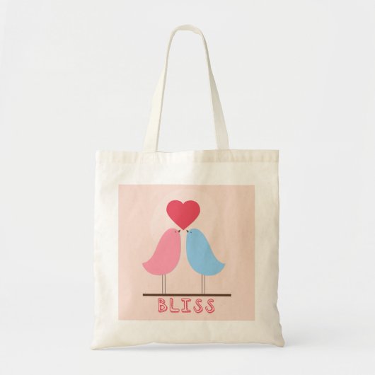 Twee vogels en een hart tote bag (Voorkant)