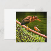 Twee vogels feestdagenkaart (Voorkant / Achterkant)