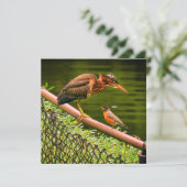 Twee vogels feestdagenkaart (Staand voorkant)