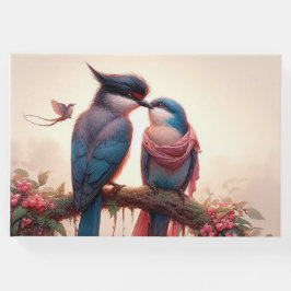 Twee vogels Flat Thank You Kaart Gastenboek