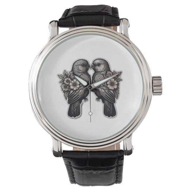 Twee vogels horloge (Voorkant)