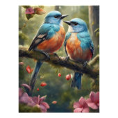 Twee Vogels in Liefde Fotoprint Foto Afdruk (Voorkant)