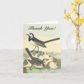 Twee vogels, kijk, "Dank je!" Kaart (Gele Bloem)