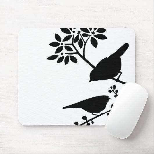 Twee vogels Mousepad Muismat (Met muis)
