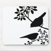Twee vogels Mousepad Muismat (Voorkant)