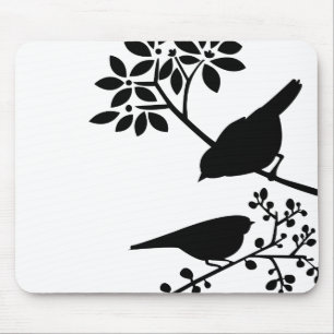 Twee vogels Mousepad Muismat