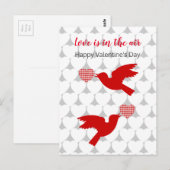 Twee vogels op de Valentijnsdag Briefkaart (Voorkant / Achterkant)