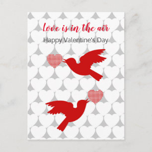 Twee vogels op de Valentijnsdag Briefkaart