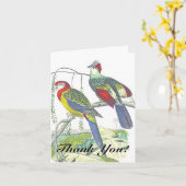 Twee vogels op een bijkantoor "Dank je!" Kaart (Gele Bloem)