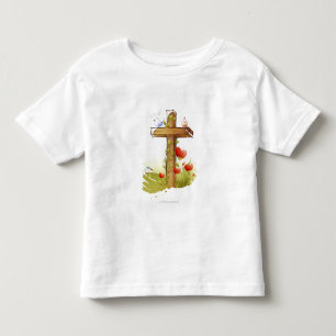 Twee vogels op een kruis kinder shirts