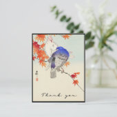 Twee vogels op een kunst van de Tak Bedankkaart (Staand voorkant)