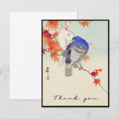 Twee vogels op een kunst van de Tak Bedankkaart (Voorkant / Achterkant)