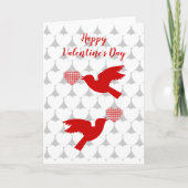 Twee vogels op Valentijns Dag Feestdagen Kaart (Voorkant)