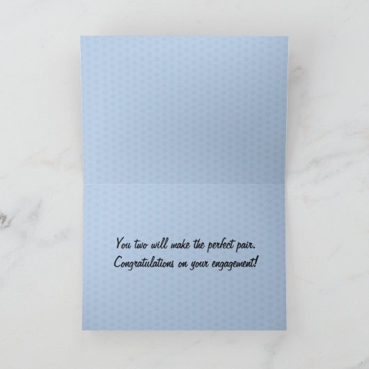 Twee vogels perfect samen verlovingskaart kaart (Binnen)