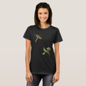 Twee vogels retro tuin t-shirt (Voorkant volledig)