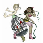 Twee  vogels staand fotobeeldje<br><div class="desc">Oorspronkelijk kunstwerk van Thedustyhoenix. http://www.thedustyphoenix.com</div>