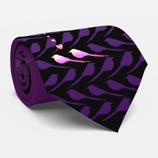 Twee vogels stropdas (Opgerold)