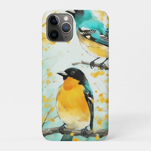 Twee vogels zittend op boomtak Case-Mate iPhone case (Achterkant)