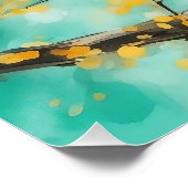 Twee vogels zittend op boomtak perfect poster (Hoek)