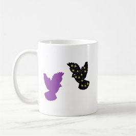 Twee Vogels Zodiac Mok • Harmonieus Dubbel Silhoue
