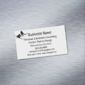 Twee vogelSilhouette Personal counseling Service Magnetisch Visitekaartje (Voorbeeld)