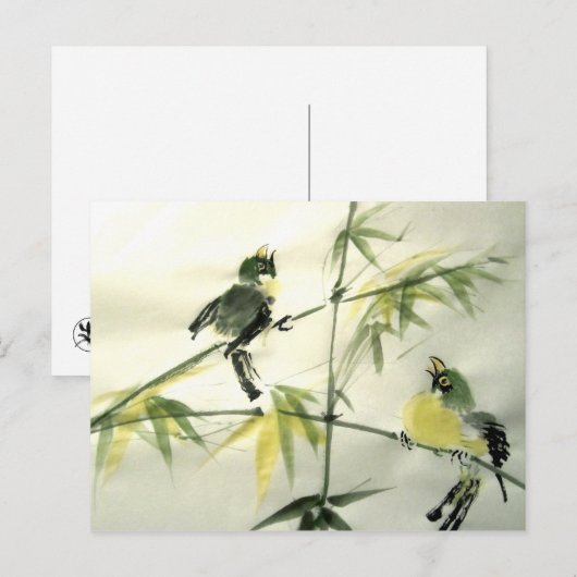 Twee vogelsoorten Briefkaart (Voorkant / Achterkant)