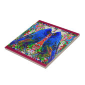 Twee vogeltegel 2-tegel tegeltje (Zijkant)