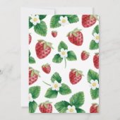 Twee vogelzomeraardbeien Berry Sweet Kaart (Achterkant)