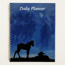 Twee volbloed renpaard veulens dagelijkse planner