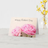 Twee volken roze Moederdag Kaart (Gele Bloem)