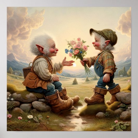 Twee volwassen Munchkin-personages met  charme Poster (Voorkant)