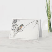 Twee vongen op een tak kaart (Voorkant)
